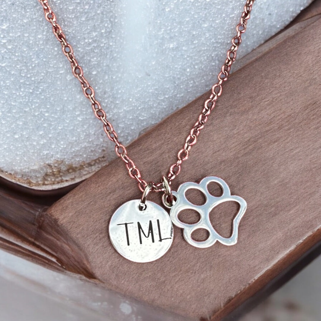 Collar Huella con Inicial